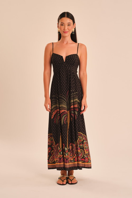 Vestido Cropped Jardim De Majorelle Estampado - foto 1