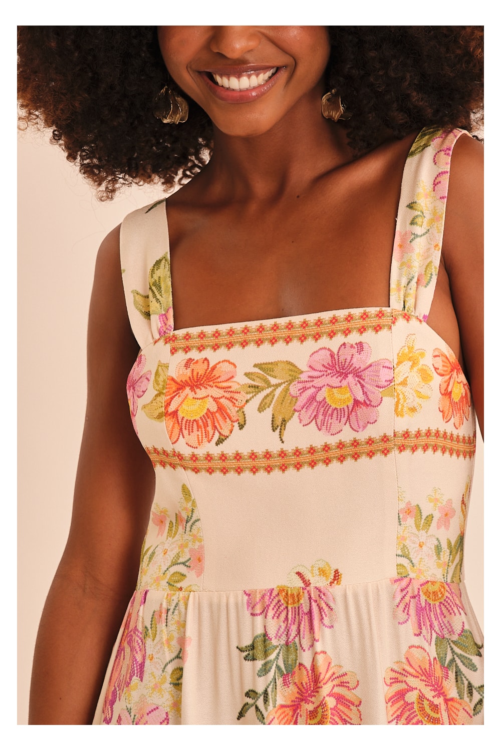 Vestido Cropped Jardim Do Deserto Estampado