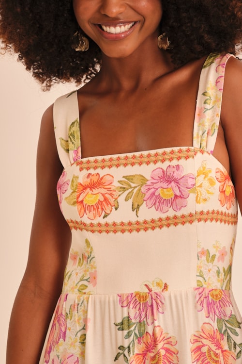 Vestido Cropped Jardim Do Deserto Estampado - foto 3