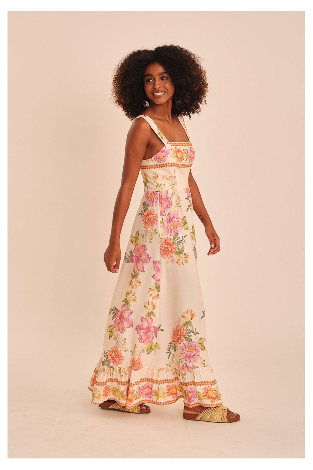 Vestido Cropped Jardim Do Deserto Estampado