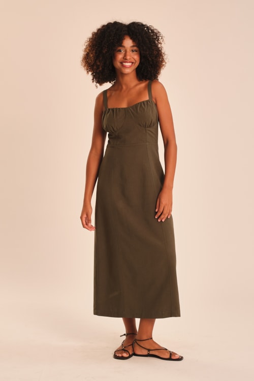 Vestido Cropped Jardim Verde Jade - foto 1