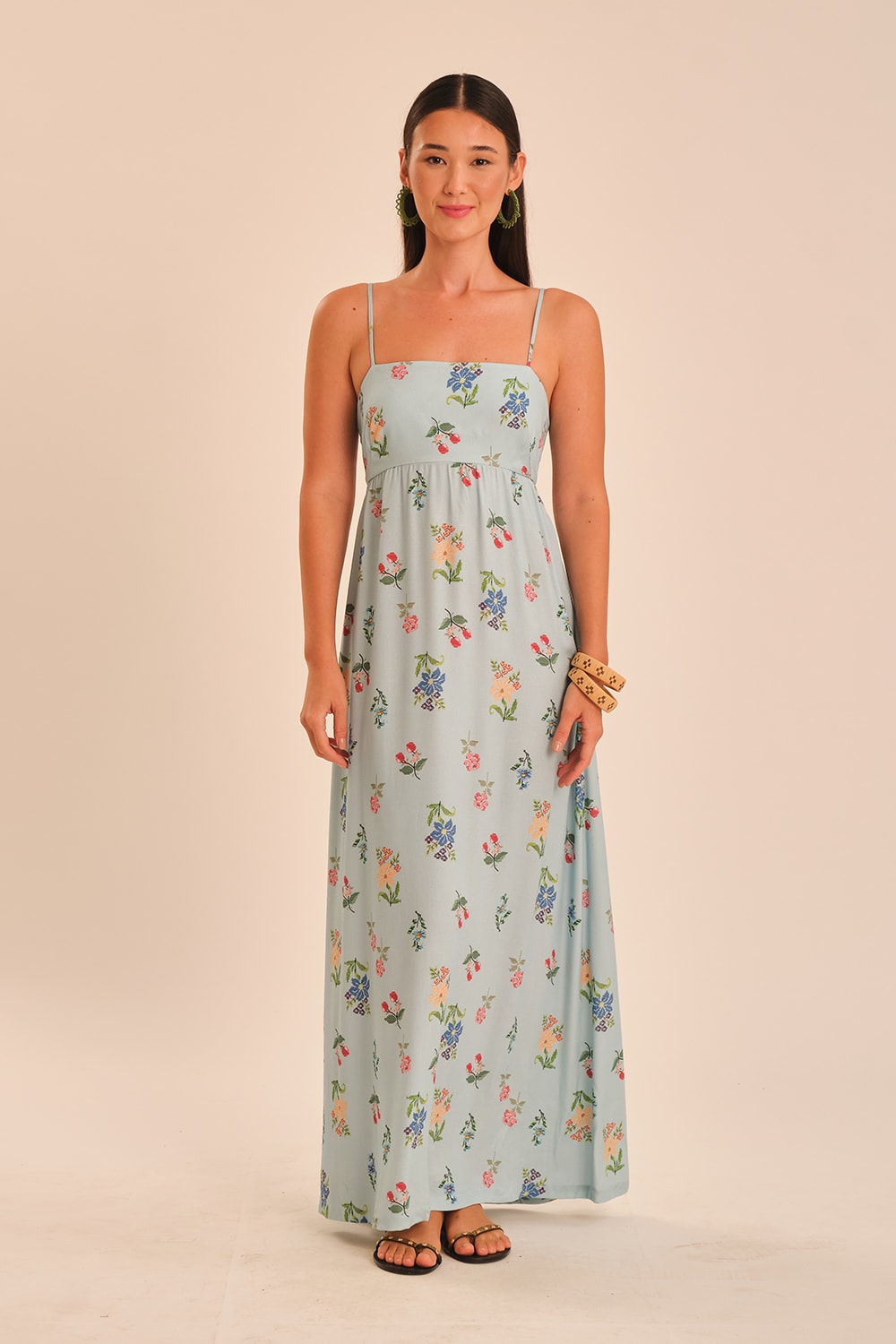 Vestido Cropped Jardim Vintage Estampado