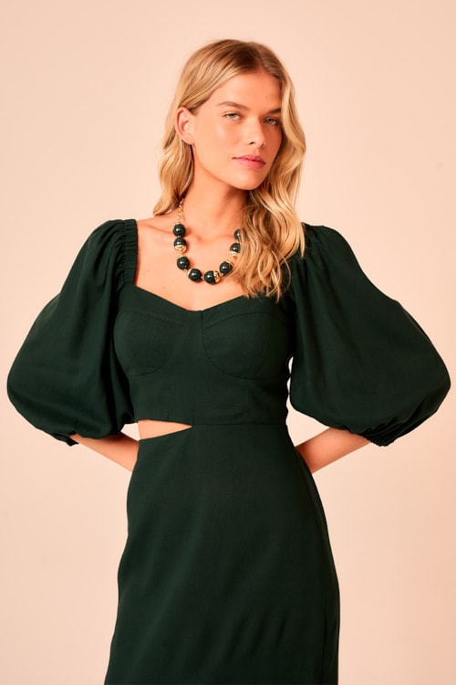Vestido Cropped Laguna Verde Selva - foto 2