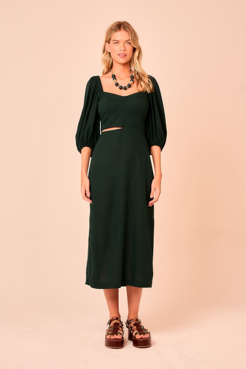 Vestido Cropped Laguna Verde Selva - foto 1