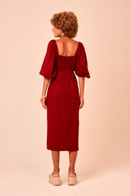 Vestido Cropped Laguna Vermelho Tinto - foto 2