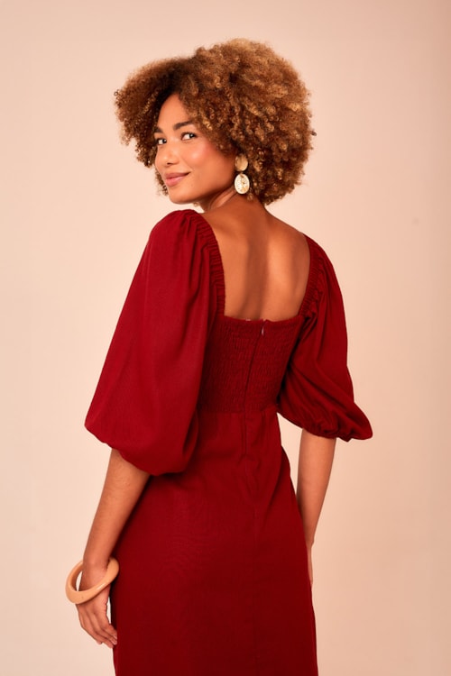 Vestido Cropped Laguna Vermelho Tinto - foto 5