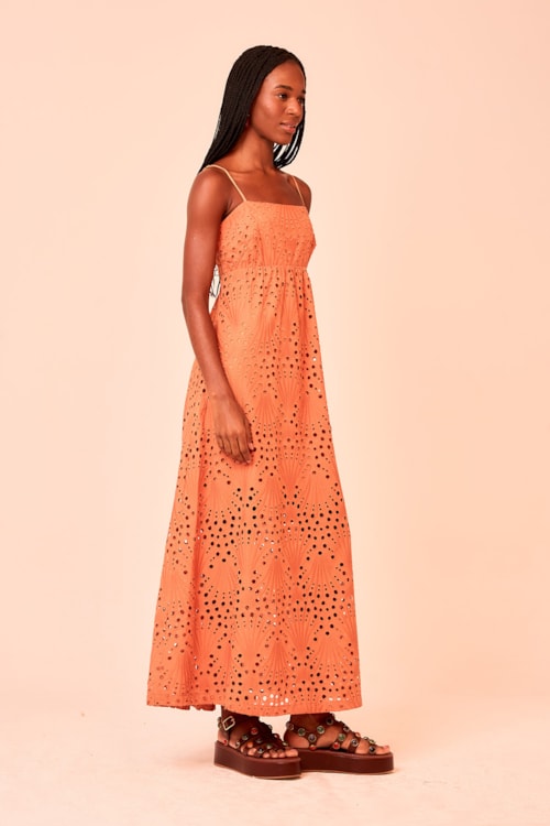 Vestido Cropped Laise Concha Caramelo - foto 2