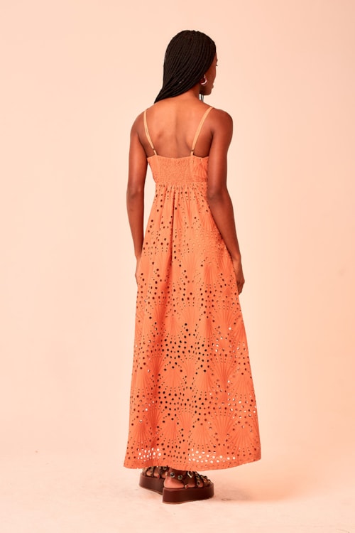 Vestido Cropped Laise Concha Caramelo - foto 3