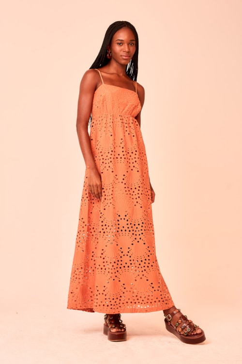 Vestido Cropped Laise Concha Caramelo - foto 5