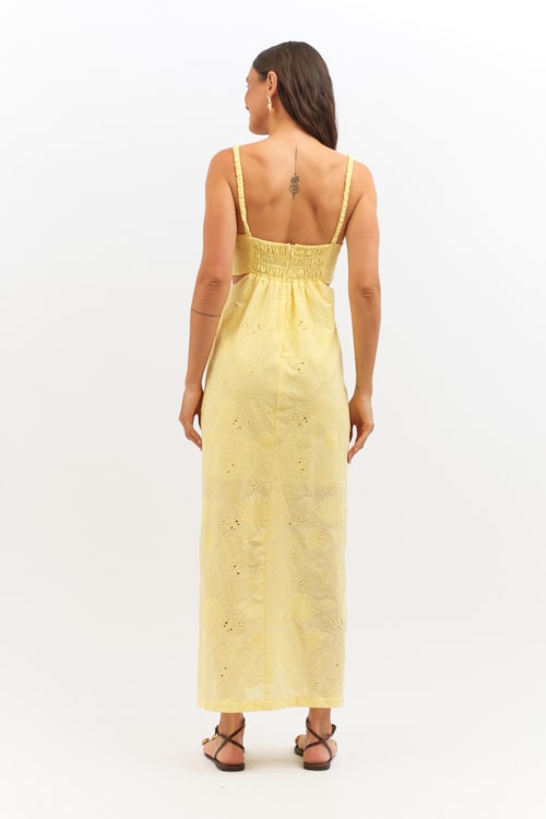 Vestido Cropped Laise Oceano Amarelo Limoncello - foto 4