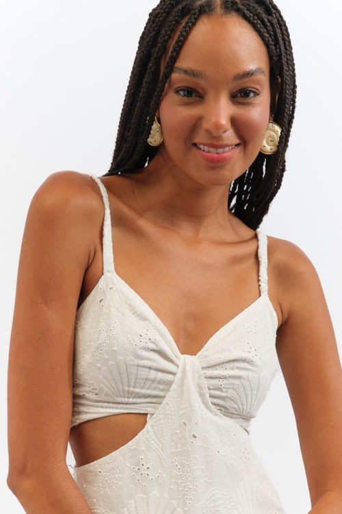 Vestido Cropped Laise Oceano Off - foto 2