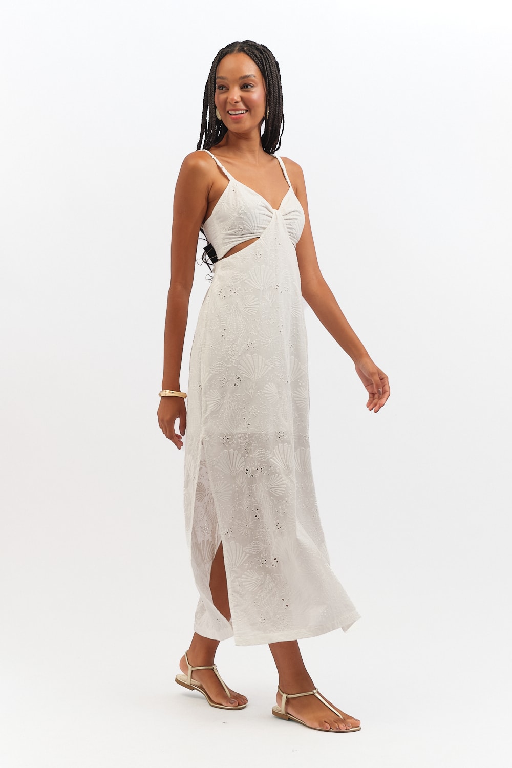 Vestido Cropped Laise Oceano Off