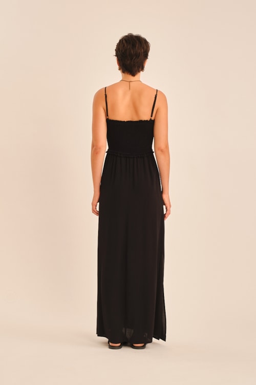 Vestido Cropped Lastex Preto - foto 4
