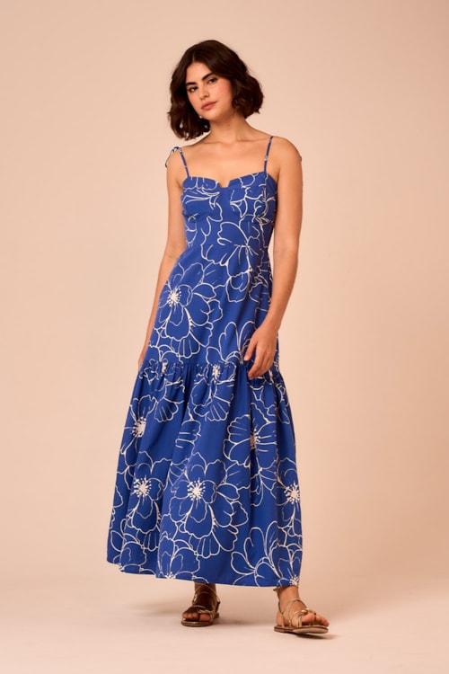 Vestido Cropped Lazuli Estampado - foto 1