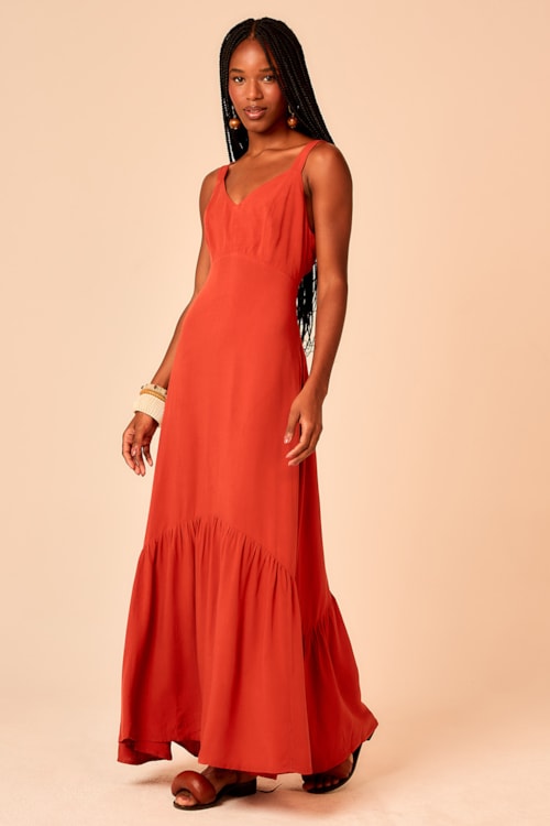 Vestido Cropped Lena Telha - foto 1