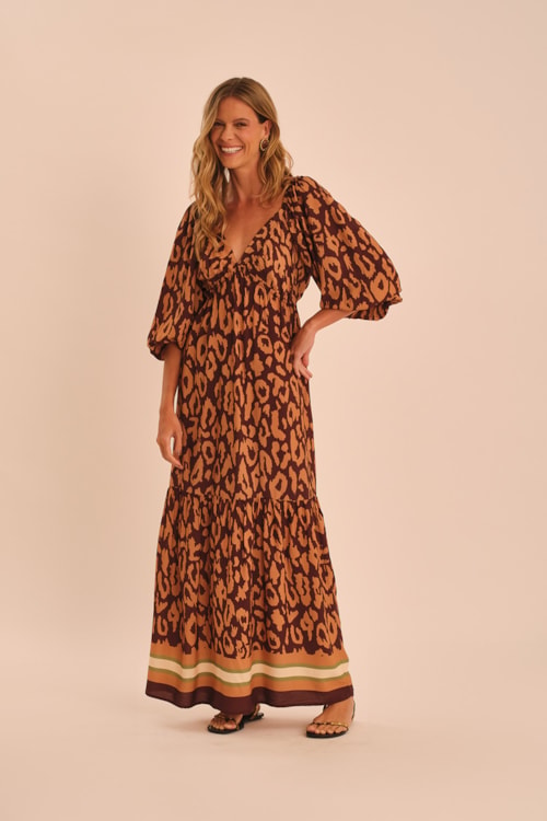 Vestido Cropped Leopard Estampado - foto 1