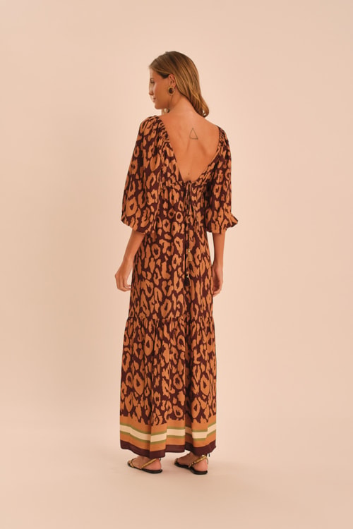 Vestido Cropped Leopard Estampado - foto 4