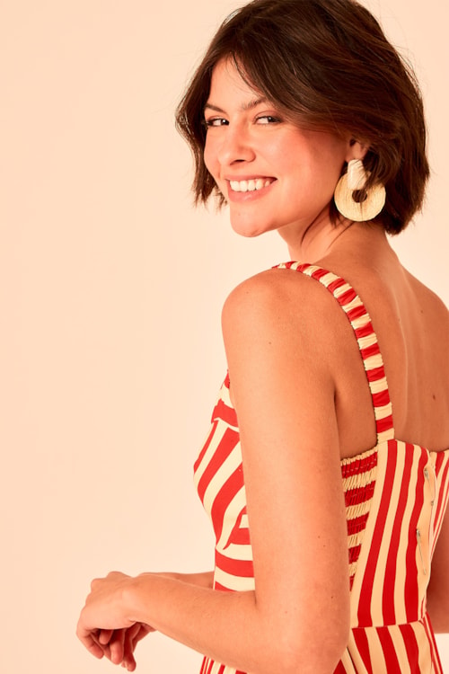 Vestido Cropped Listra Geometric Estampado - foto 4