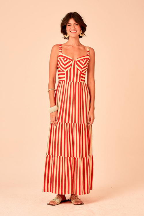 Vestido Cropped Listra Geometric Estampado - foto 1
