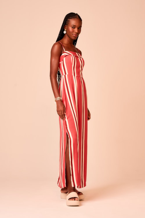 Vestido Cropped Listra Linen Estampado - foto 2