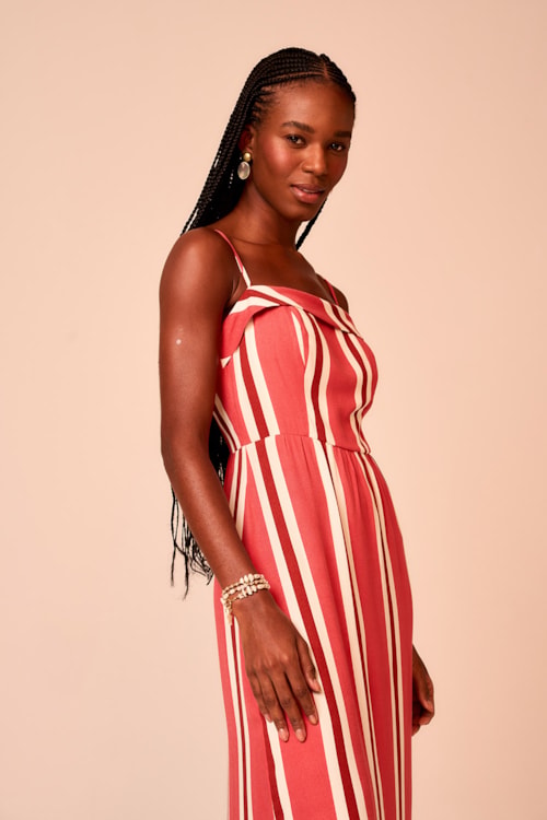 Vestido Cropped Listra Linen Estampado - foto 4