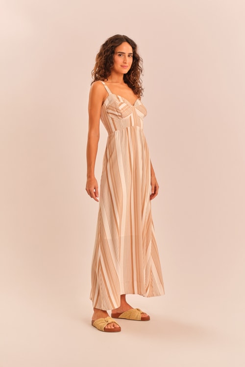 Vestido Cropped Listra Naturale Estampado - foto 3