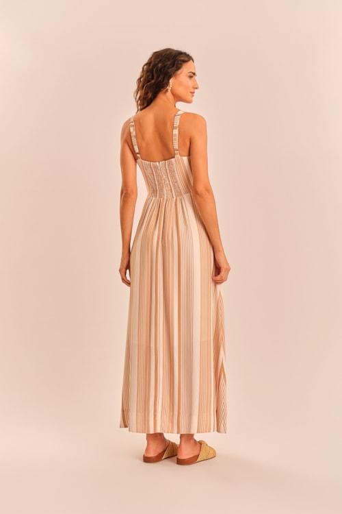 Vestido Cropped Listra Naturale Estampado - foto 4
