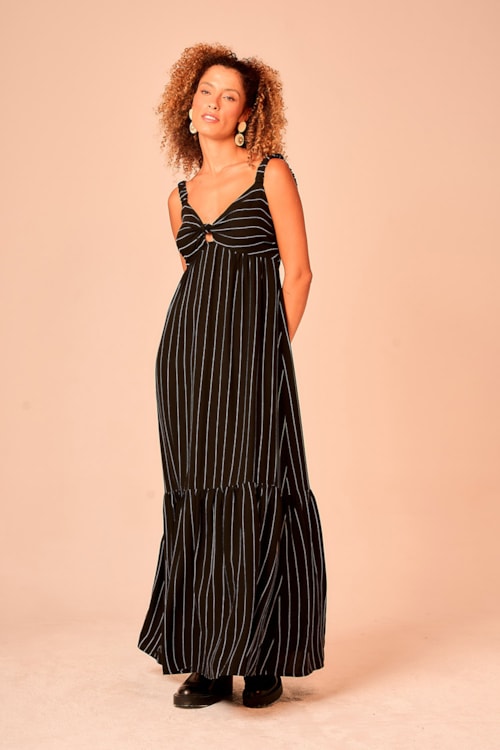 Vestido Cropped Listras P/b Listrado - foto 2