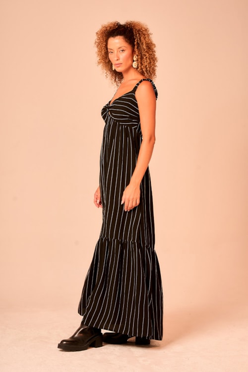 Vestido Cropped Listras P/b Listrado - foto 4