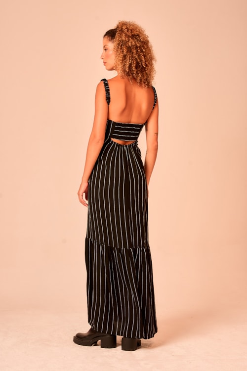 Vestido Cropped Listras P/b Listrado - foto 5