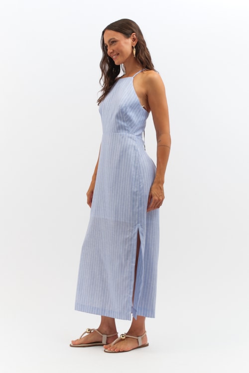 Vestido Cropped Listras Sardenha Azul Ceu - foto 2