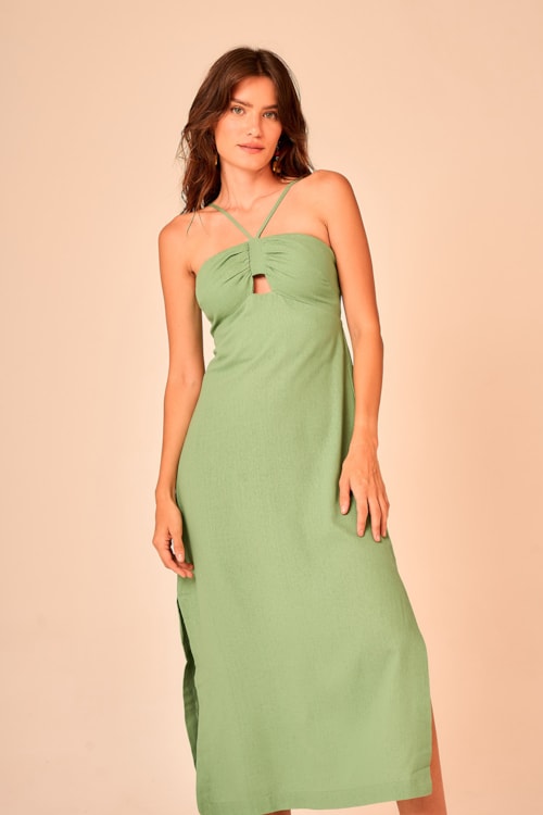 Vestido Cropped Malta Verde Wasabi - foto 1