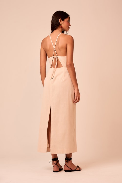 Vestido Cropped Maritima Bege - foto 3