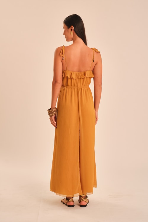 Vestido Cropped Medina Amarelo Camelo - foto 5