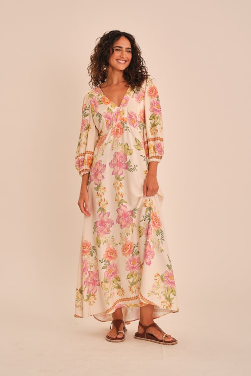 Vestido Cropped Mg Jardim Do Deserto Estampado - foto 1