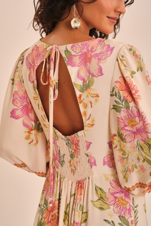 Vestido Cropped Mg Jardim Do Deserto Estampado - foto 2