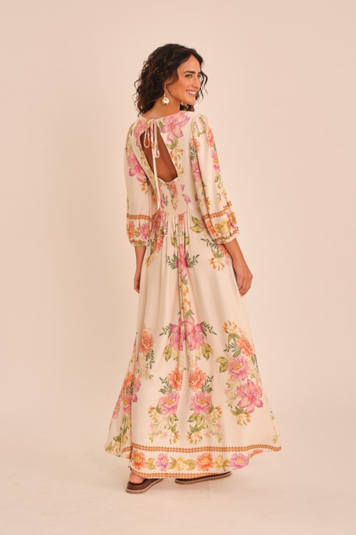 Vestido Cropped Mg Jardim Do Deserto Estampado - foto 3