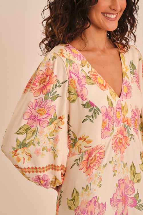 Vestido Cropped Mg Jardim Do Deserto Estampado - foto 4