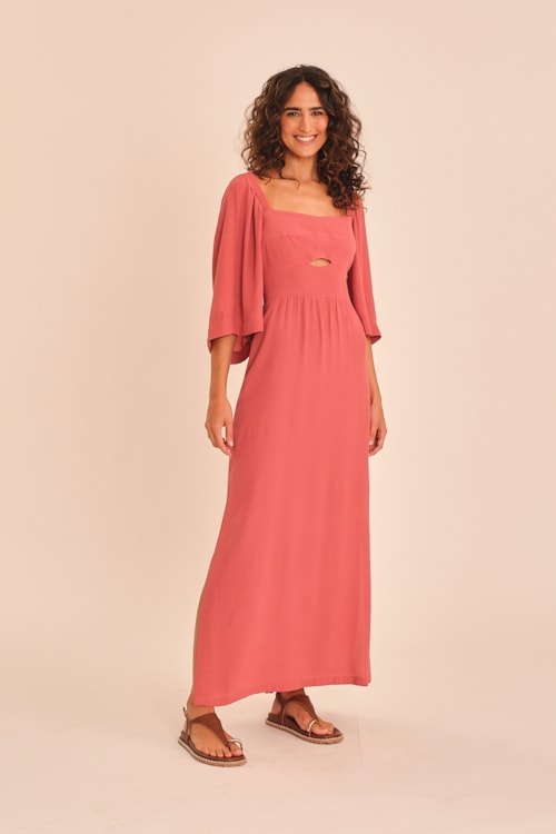 Vestido Cropped Mg Layla Rosa Seco - foto 1