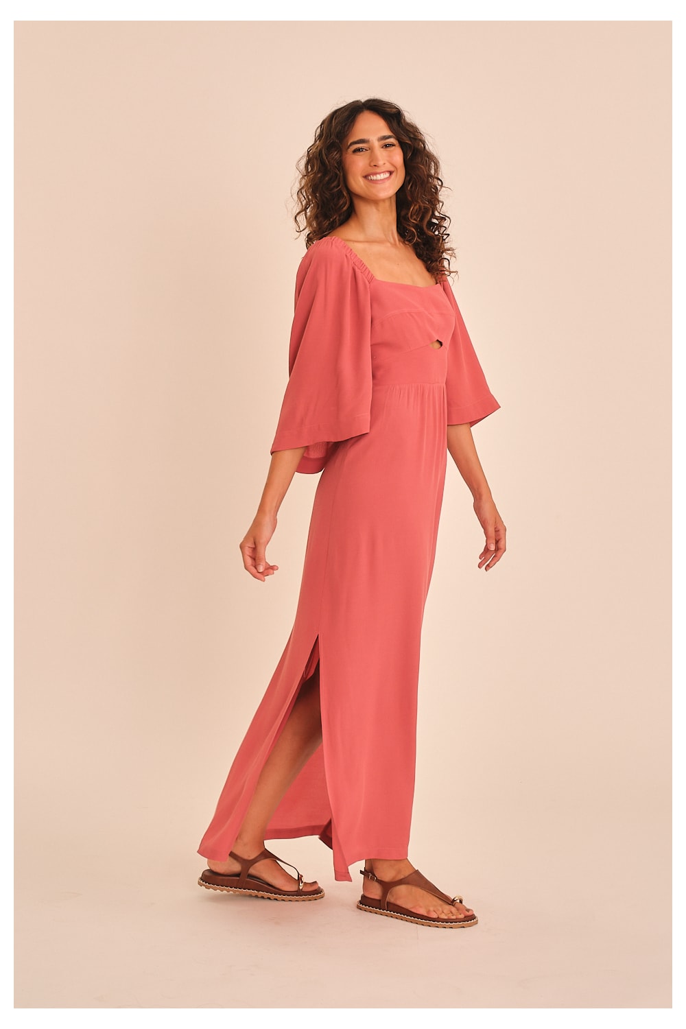 Vestido Cropped Mg Layla Rosa Seco