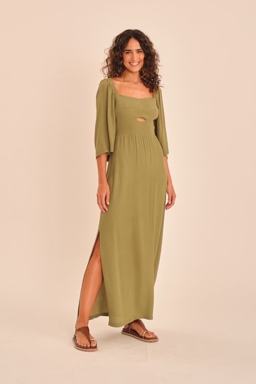 Vestido Cropped Mg Layla Verde Palmeira - foto 1