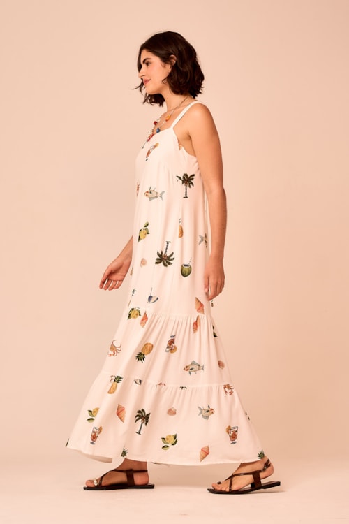 Vestido Cropped Mistura Boa Estampado - foto 2