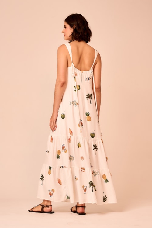 Vestido Cropped Mistura Boa Estampado - foto 3