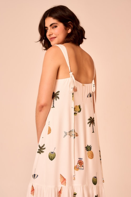 Vestido Cropped Mistura Boa Estampado - foto 4