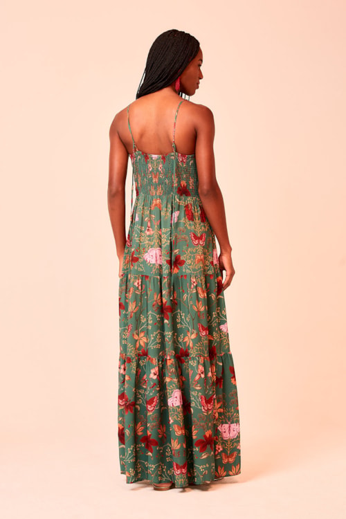 Vestido Cropped Natureza Espelhada Estampado - foto 3