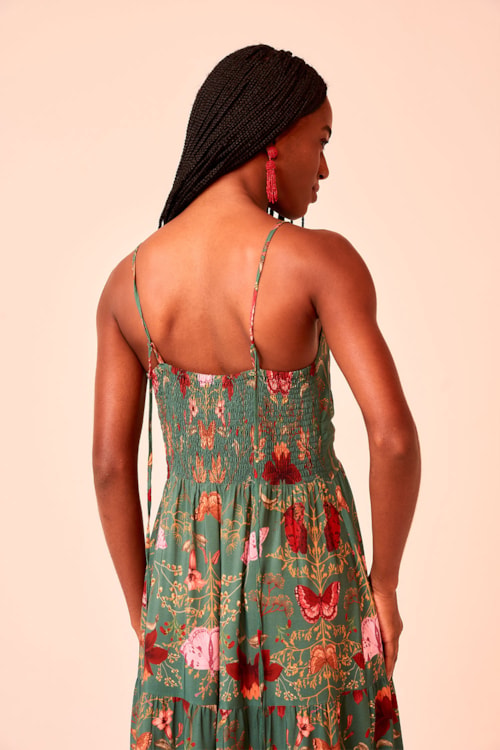 Vestido Cropped Natureza Espelhada Estampado - foto 4