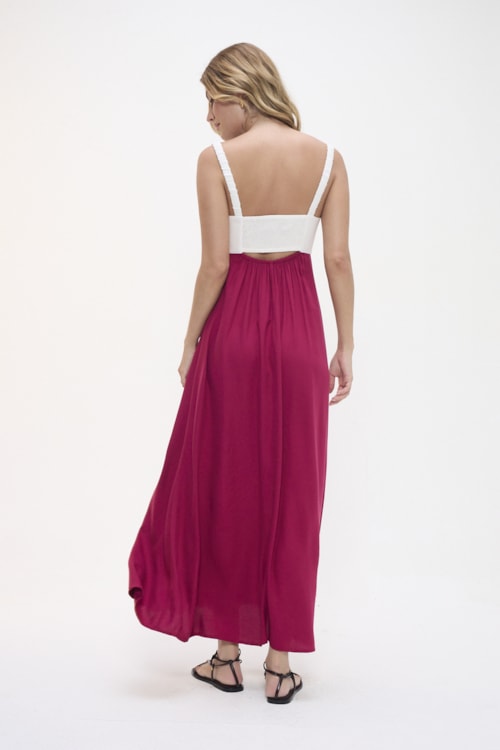 Vestido Cropped Nautico Color Ameixa - foto 2