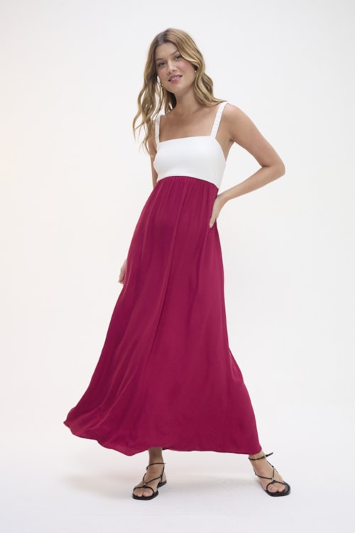 Vestido Cropped Nautico Color Ameixa - foto 3