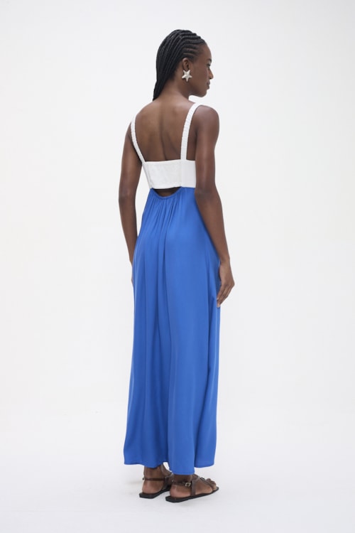 Vestido Cropped Nautico Color Azul Gruta - foto 4