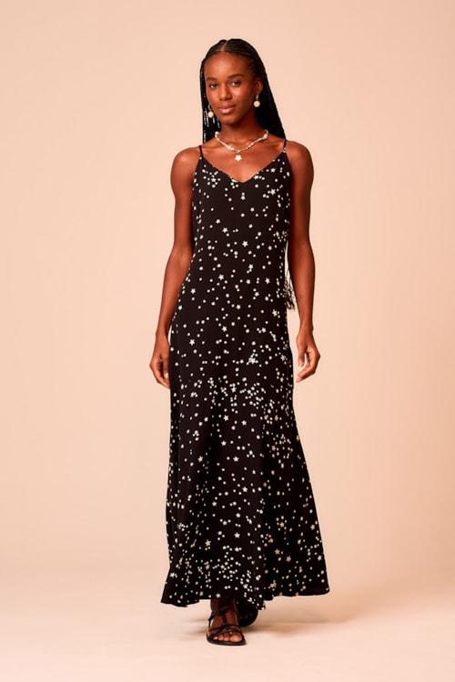 Vestido Cropped Noite Estrelada Estampado - foto 2